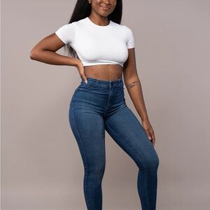 FITJEANS Womens Contour V2 High Waisted - Space Blue
Medium